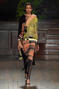Model on the catwalk