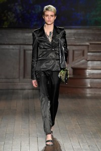 Model on the catwalk