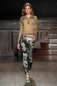 Model on the catwalk