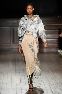Model on the catwalk