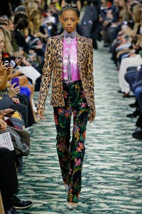 Model on the catwalk