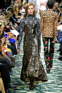 Model on the catwalk