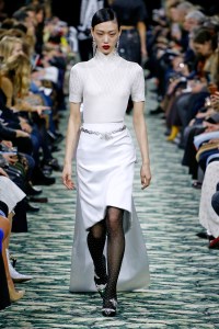 Model on the catwalk