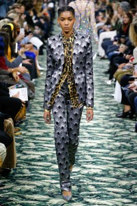 Model on the catwalk