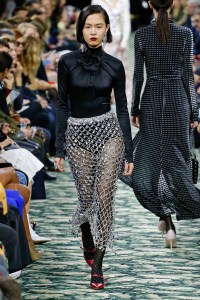 Model on the catwalk