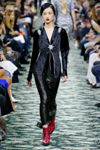 Model on the catwalk
