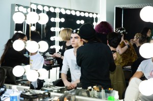Backstage at Palomo Spain Mens Fall 2019