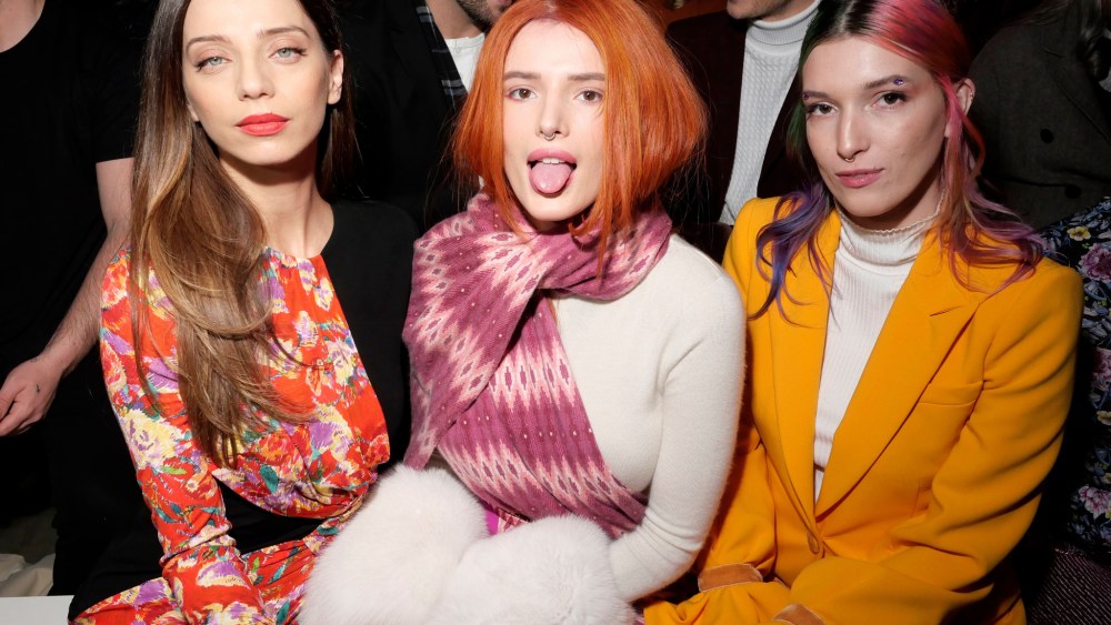Angela Sarafyan, Bella Thorne and Dani Thorne in the front rowPrabal Gurung show, Front Row, Fall Winter 2019, New York Fashion Week, USA - 10 Feb 2019
