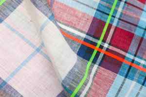 Neon accents on a check by Albini 1876.