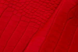 A matte red croco by France Croco.