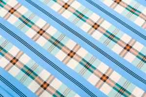 A fabric mixing stripes and checks by Manteco.