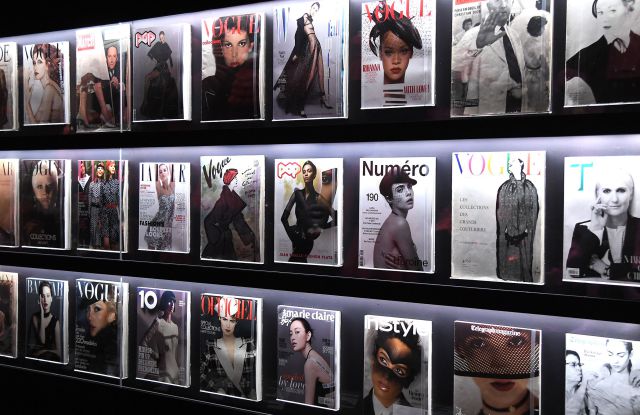 Magazines on displayChristian Dior: Designer of Dreams exhibition, V&A museum, London, UK - 30 Jan 2019