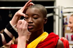 Backstage at Hellessy RTW Fall 2019