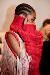 Backstage at Hellessy RTW Fall 2019