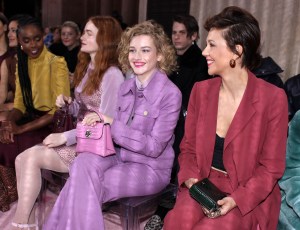 Julia Garner and Maggie Gyllenhaal in the front rowKate Spade show, Front Row, Fall Winter 2019, New York Fashion Week, USA - 08 Feb 2019