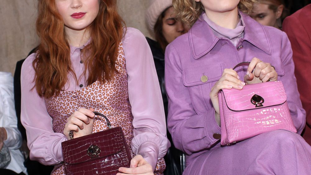 Sadie Sink and Julia Garner in the front rowKate Spade show, Front Row, Fall Winter 2019, New York Fashion Week, USA - 08 Feb 2019
