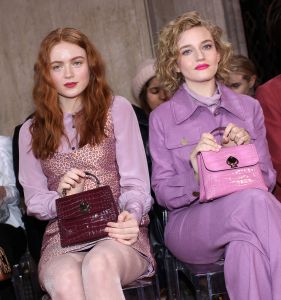 Sadie Sink and Julia Garner in the front rowKate Spade show, Front Row, Fall Winter 2019, New York Fashion Week, USA - 08 Feb 2019