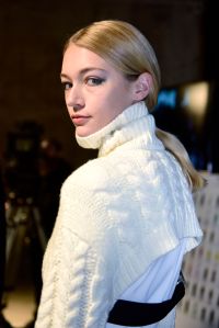 Model backstage
Tibi show, Backstage, Fall Winter 2019, New York Fashion Week, USA - 10 Feb 2019