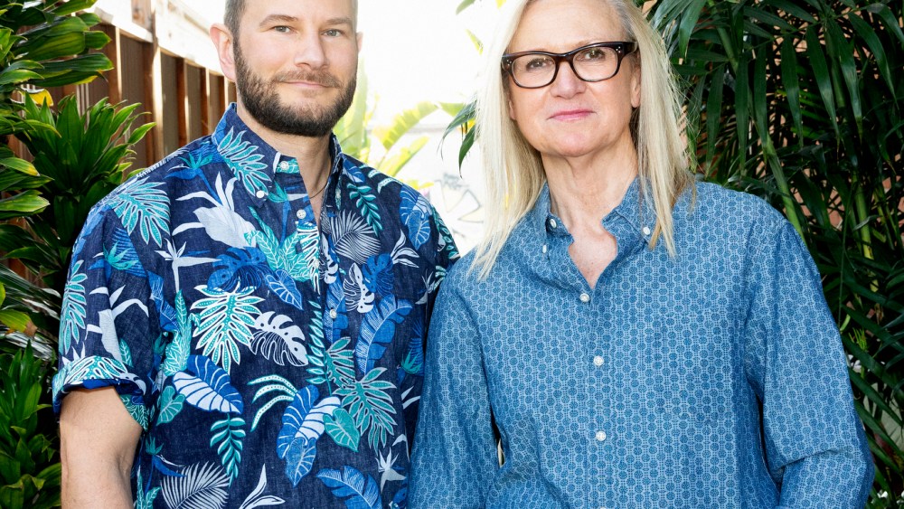 Reyn Spooner creative director Doug Burkman and chic executive officer Lynne Koplin
