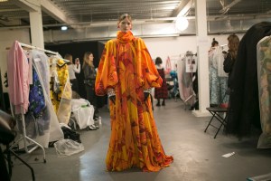 Backstage at Richard Queen RTW Fall 2019