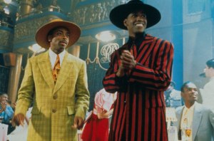Spike Lee and Denzel Washington in "Malcom X"