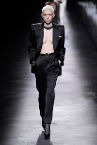 Model on the catwalk