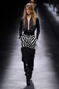 Model on the catwalk