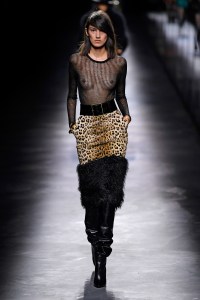 Model on the catwalk