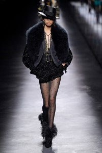 Model on the catwalk