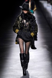 Model on the catwalk
