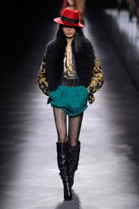 Model on the catwalk
