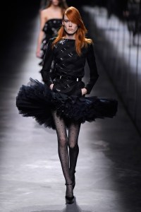Model on the catwalk