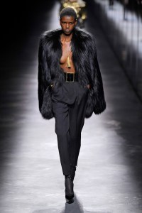 Model on the catwalk
