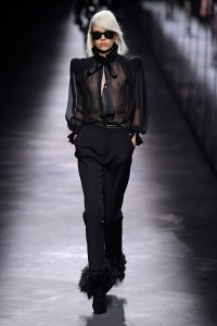 Model on the catwalk