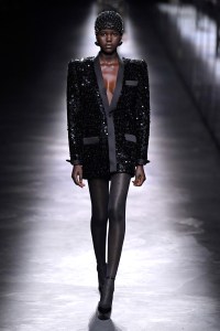 Model on the catwalk