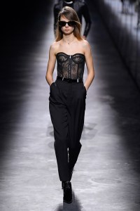 Model on the catwalk