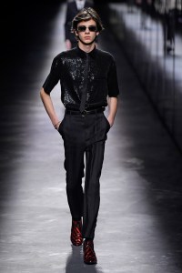 Model on the catwalk