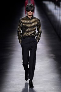 Model on the catwalk
