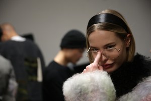 Backstage at Sandy Liang RTW Fall 2019