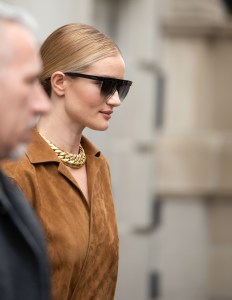 Rosie Huntington-Whiteley street style at New York Fashion Week Women's Fall 2019