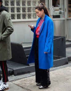 Street style at New York Fashion Week Women's Fall 2019