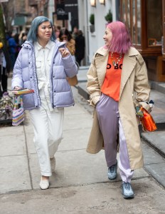 Street style at New York Fashion Week Women's Fall 2019