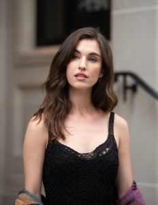 Camilla Belle street style at New York Fashion Week Women's Fall 2019