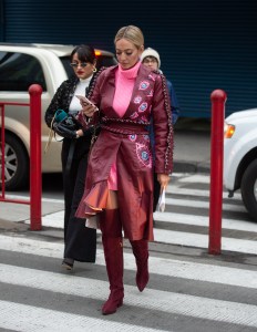 Street style at New York Fashion Week Women's Fall 2019