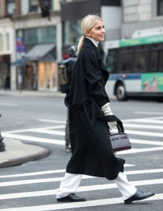 Caroline Daur street style at New York Fashion Week Women's Fall 2019