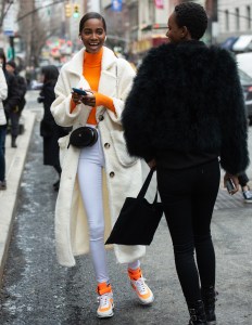 Street style at New York Fashion Week Women's Fall 2019