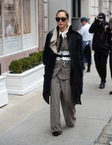 Street style at New York Fashion Week Women's Fall 2019