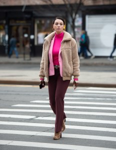 Street style at New York Fashion Week Women's Fall 2019