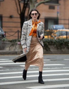 Street style at New York Fashion Week Women's Fall 2019