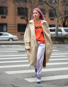 Street style at New York Fashion Week Women's Fall 2019